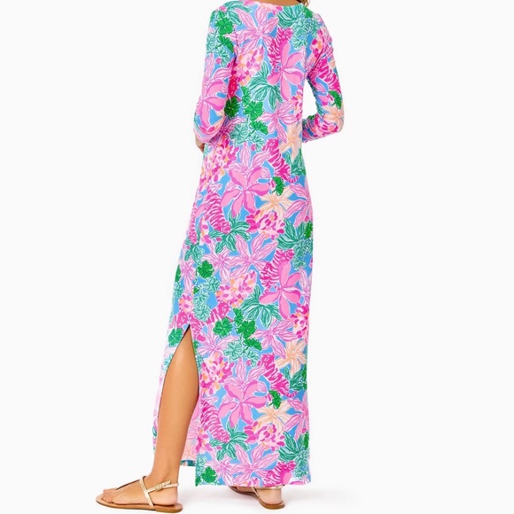NWT Lilly Pulitzer Morgann 3/4 Sleeve Maxi Tigers Lair - Picture 5 of 7